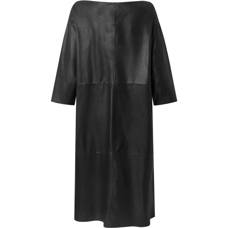 Depeche leather wear Smuk Olivia læderkjole i blød kvalitet Dresses 099 Black (Nero)