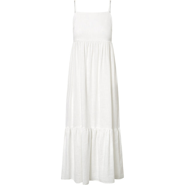 Depeche Clothing Smuk Tara stropkjole i lækker hør kvalitet Dresses 001 White