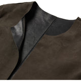 Depeche leather wear Smuk Zita 2 i 1 skindjakke Jacket 331 Khaki/ Black Combi