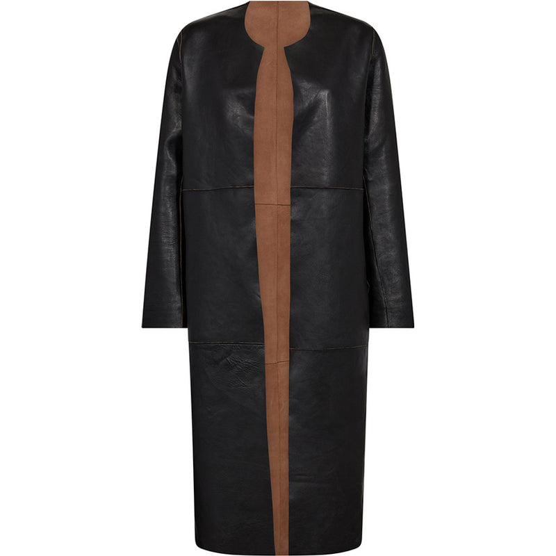 Depeche leather wear Smuk Zita 2 i 1 skindjakke Jackets 310 Mud Black combi