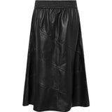 Depeche leather wear Smuk a-shape Riga lædernederdel Skirts 099 Black (Nero)