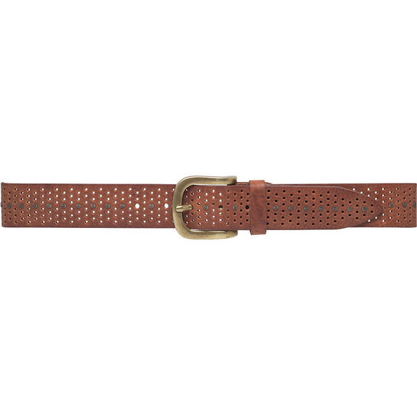 DEPECHE Smuk bælte med nitter Belts 040 Dark cognac