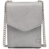 DEPECHE Smuk læder mobiltaske med kæderem Mobilebag 021 Grey (Cenere)