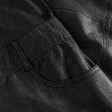 Depeche leather wear Smuk maxi Rava skjorte/kjole i blødt skind Dresses 099 Black (Nero)