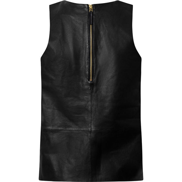Depeche leather wear Smuk og tidsløs Shade top Tops 099 Black (Nero)