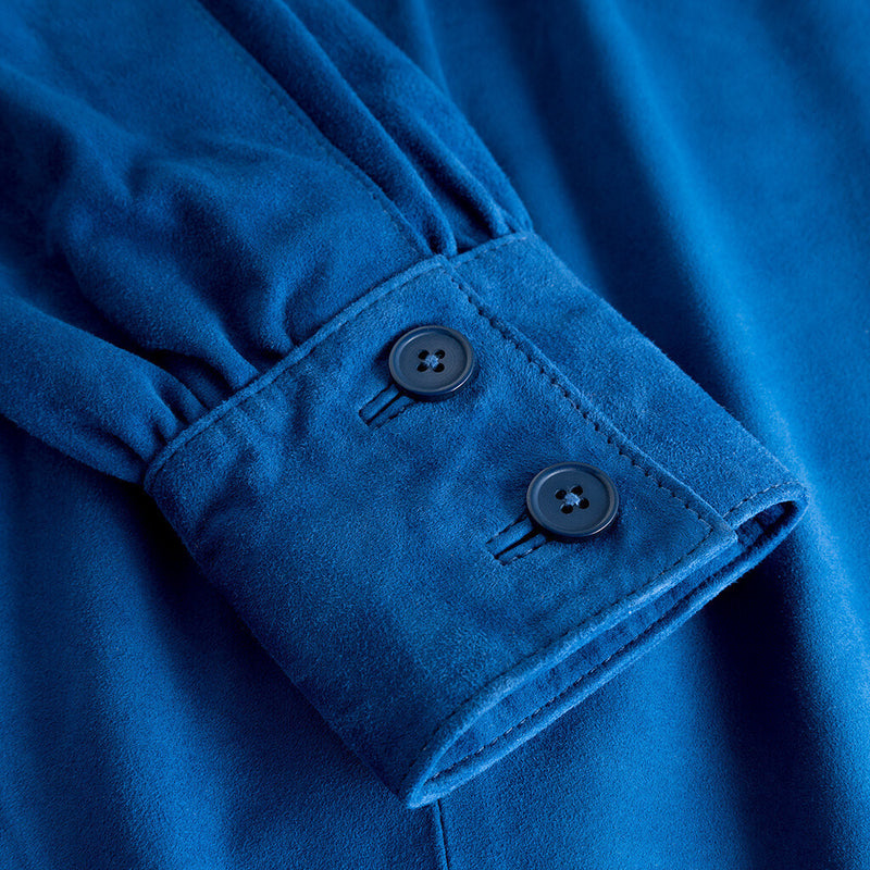 Depeche leather wear Smuk ruskinds Katie skjorte i en blød kvalitet Shirts 209 French blue