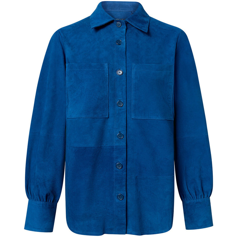 Depeche leather wear Smuk ruskinds Katie skjorte i en blød kvalitet Shirts 209 French blue