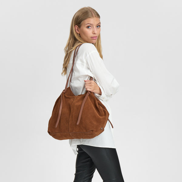 DEPECHE Smuk ruskindsshopper Shopper 014 Cognac