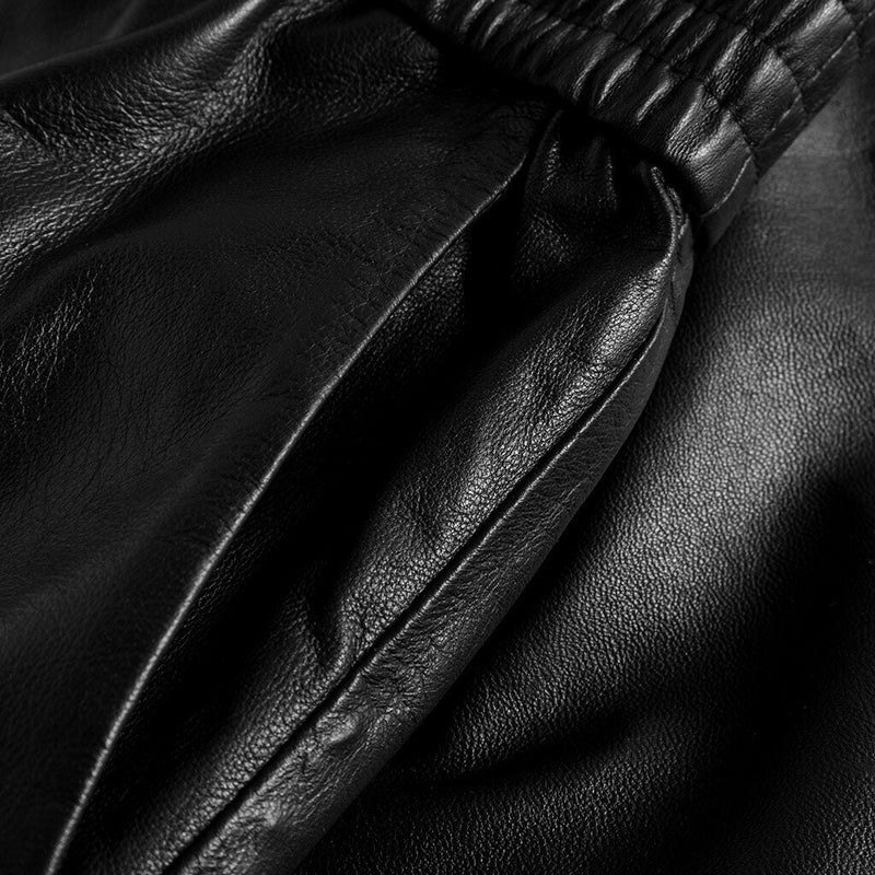 Depeche leather wear Smukke Free skind shorts med elastik Shorts 099 Black (Nero)