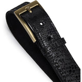 DEPECHE Smukt læderbælte Belt 142 Black Snake