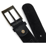 DEPECHE Smukt læderbælte Belt 154 Black/Brass