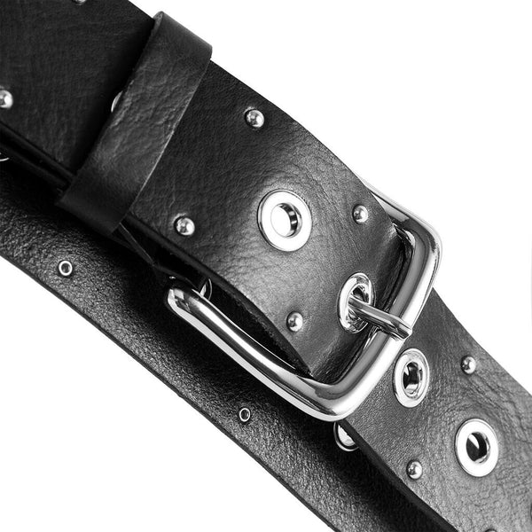 DEPECHE Smukt læderbælte med fine detaljer Belts 098 Silver