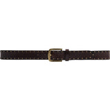 DEPECHE Smukt læderbælte med fine detaljer Belts 161 Dark brown