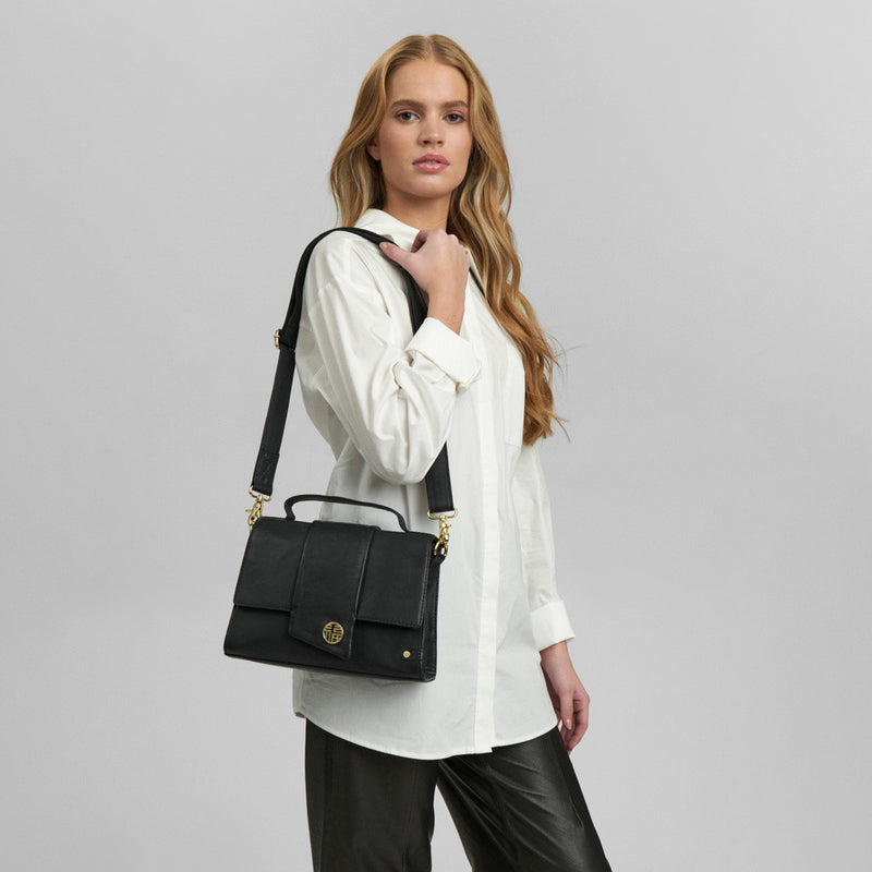 DEPECHE Stilfuld håndtaske Shoulderbag / Handbag 099 Black (Nero)