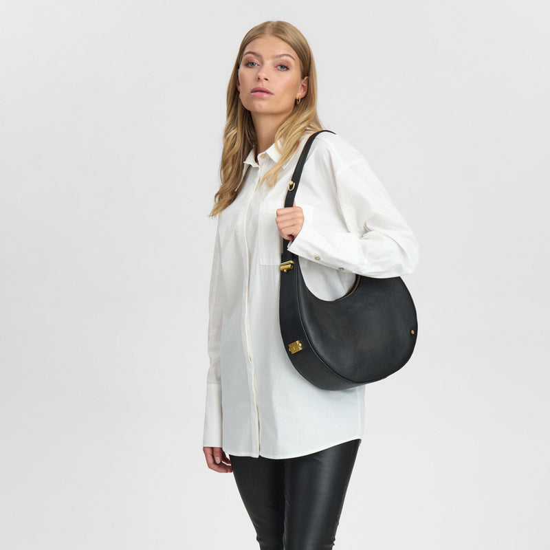 DEPECHE Stilfuld skuldertaske Shoulderbag / Handbag 099 Black (Nero)