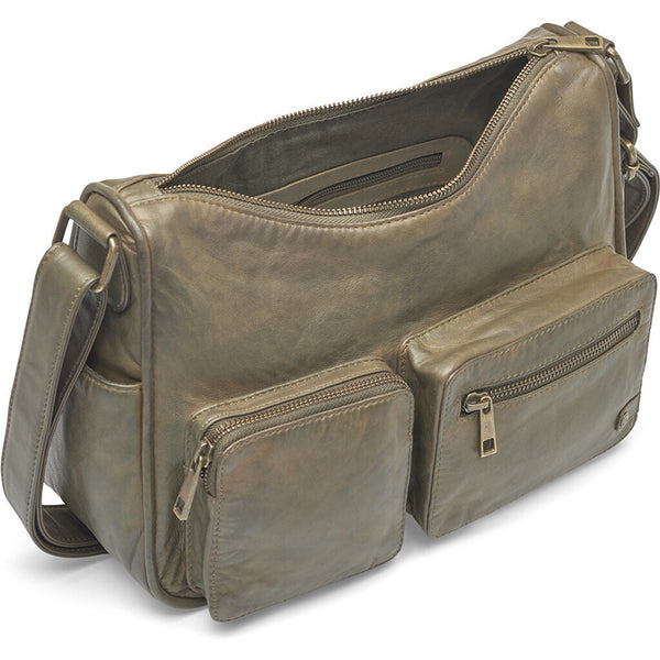 DEPECHE Stilfuld skuldertaske i blød skindkvalitet Shoulderbag / Handbag 049 Army Green