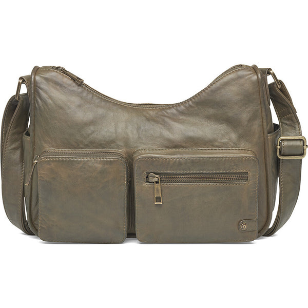 DEPECHE Stilfuld skuldertaske i blød skindkvalitet Shoulderbag / Handbag 049 Army Green