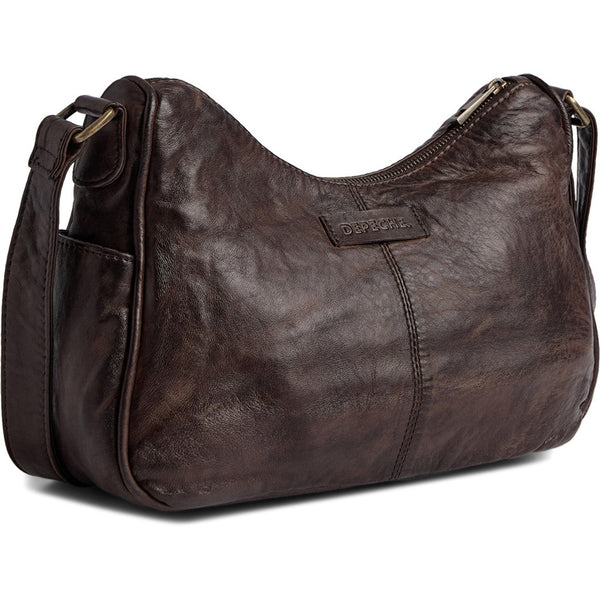 DEPECHE Stilfuld skuldertaske i blød skindkvalitet Shoulderbag / Handbag 068 Winter brown