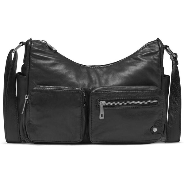 DEPECHE Stilfuld skuldertaske i blød skindkvalitet Shoulderbag / Handbag 099 Black (Nero)