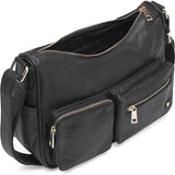 DEPECHE Stilfuld skuldertaske i blød skindkvalitet Shoulderbag / Handbag 190 Black / Gold