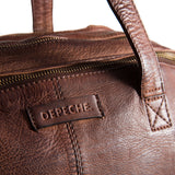 DEPECHE Stor arbejdstaske i blødt skind Shoulderbag / Handbag 133 Brandy