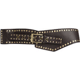 DEPECHE Studded waist belt Belts 033 Mocca