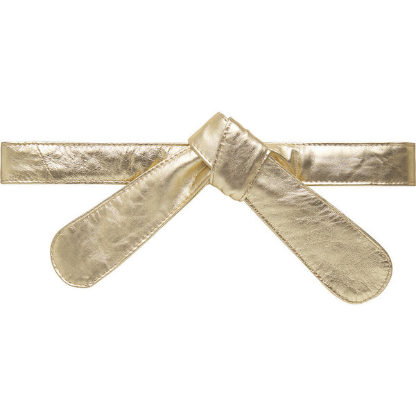 DEPECHE Talje bindebælte i blød skind Belts 206 Gold Metallic