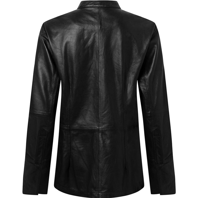 Depeche leather wear Tamie LS regular fitting skindskjorte Shirts 099 Black (Nero)