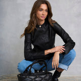 Depeche leather wear Tamie LS regular fitting skindskjorte Shirts 099 Black (Nero)