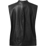 Depeche leather wear Tammy vest Tops 099 Black (Nero)