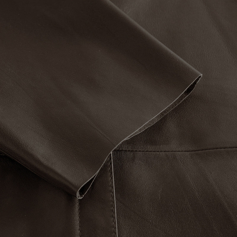 Depeche leather wear Tenna løstsiddende skindkjorte Shirts 015 Brown