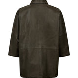 Depeche leather wear Tenna skindkjorte Shirt 335 Dark Khaki