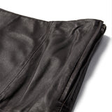 Depeche leather wear Tidløs Marly nederdel Skirts 008 Chocolate
