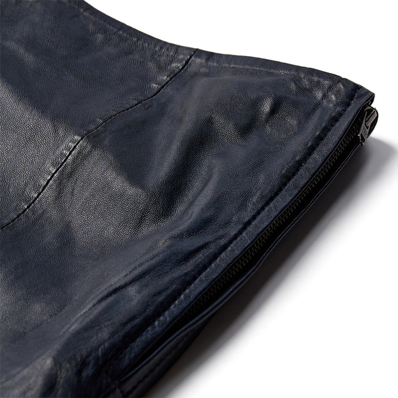 Depeche leather wear Tidløs Marly nederdel Skirts 285 Midnight Blue