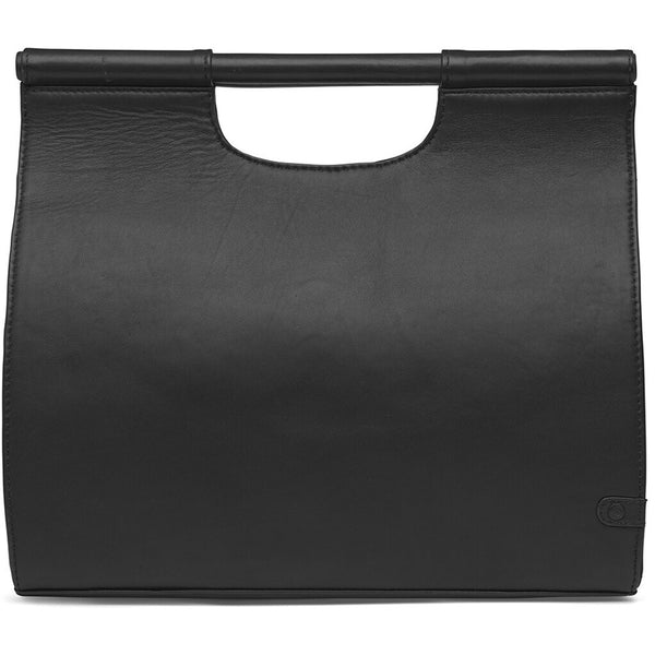 DEPECHE Tidløs og moderne læder håndtaske Shoulderbag / Handbag 099 Black (Nero)