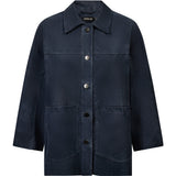 Depeche leather wear Tonja oversize ruskindskjorte Shirt 031 Ocean
