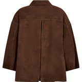 Depeche leather wear Tonja oversize ruskindskjorte Shirt 311 Wood