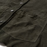 Depeche leather wear Tonja oversize ruskindskjorte Shirt 335 Dark Khaki