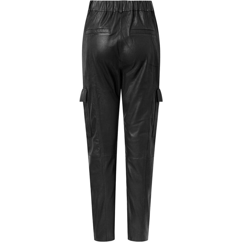 Depeche leather wear Trendy Celest cargo skindbukser Pants 099 Black (Nero)
