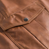 Depeche leather wear Trendy Dawn skindnederdel Skirts 005 Vintage cognac