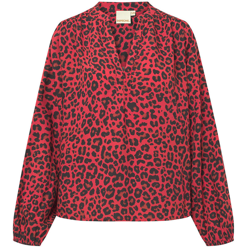 Depeche Clothing Trendy Kylie bluse Blouse 277 Red Animal Print