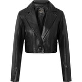 Depeche leather wear Trendy Nanah kort/cropped skindblazer Blazer 099 Black (Nero)