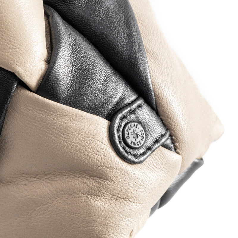 DEPECHE Trendy clutch i blødt læder Small bag / Clutch 229 Black/Vanilla