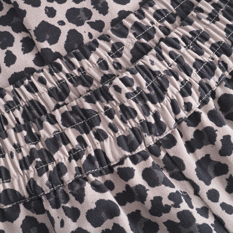 Depeche Clothing Trendy leopard bukser (HW) Pants 281 Grey leo print