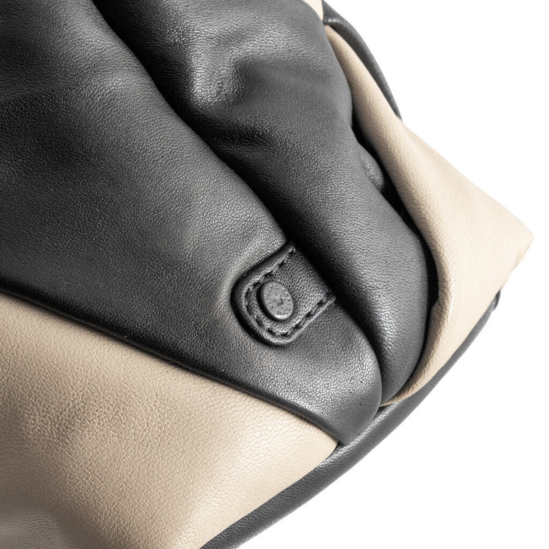 DEPECHE Trendy shopper taske i blødt læder Shopper 229 Black/Vanilla