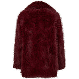 Depeche Clothing Vera faux fur jakke Jackets 279 Burgundy
