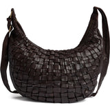 DEPECHE Warsaw skuldertaske i håndflettet skind Shoulderbag / Handbag 161 Dark brown