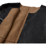 Depeche leather wear Zita Kort 2in1 Jakke Jacket 310 Mud Black combi