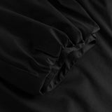 Abi bluse med pufærmer / 100002 - Black - DEPECHE