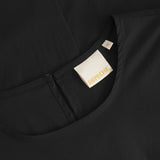 Abi kjole med ¾ pufærmer / 100212 - Black - DEPECHE